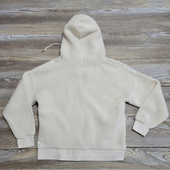 Champion Zip Up Teddy Jacket Cream Color Juniors Size Small - Picture 5 of 7